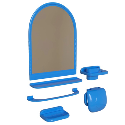 Набор д/ван ком с зерк ЕЛЕНА МХ/ADRIA (6 пред) голубой