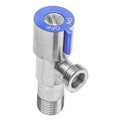 Кран угловой JF09*3/4  1/2"х 3/4", подключение С/М, керамическая кран-букса 90 град., хром