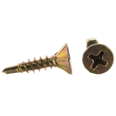 Саморез д/окон. профиля 3,9х13 потай, сверло, желтый цинк