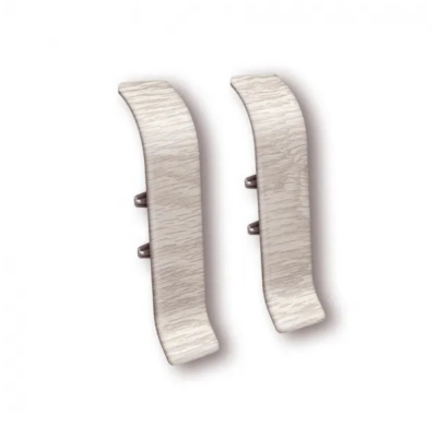 Угол для плинтуса 55мм "Идеал Классик" Дуб айсберг / 230 соединительный										