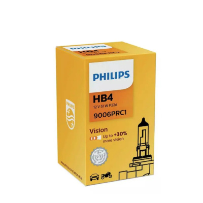 Лампа авт. 12V ( стандарт) НВ4 51W P22d (1 шт., картон) Vision Premium +30% Philips