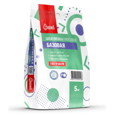 Шпатлевка гипсовая базовая сухая 5кг "Старатели"