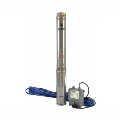 Насос Скважинный DWC-4-80, центробежный, диаметр 4", 1500 Вт, 5700 л/ч, напор 80 м// Denzel