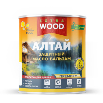 Масло-бальзам АЛТАЙ Белуха (0.75 л)  универсальный берегозащитный WOOD EXTRA