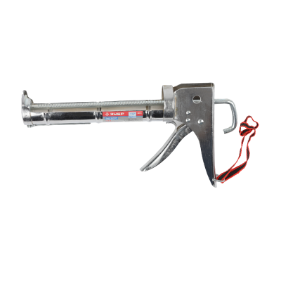 Пистолет ЗУБР "Эксперт" полукорпусной, зубчатый шток, 310мл