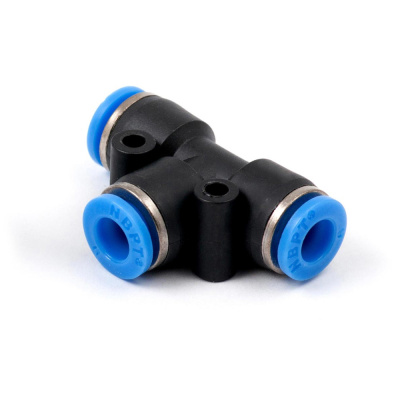 Фитинг пневматический цанговый пластиковый Т-образный PUТ 6