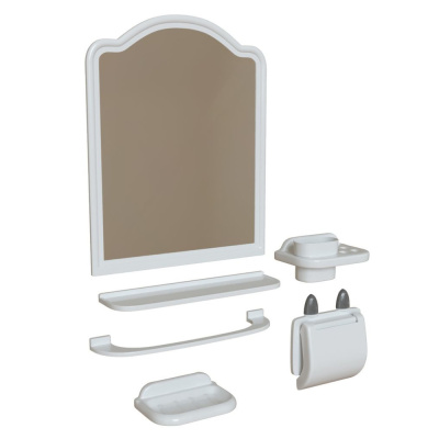 Набор д/ван ком с зерк АЛИСА (6 пред) белый