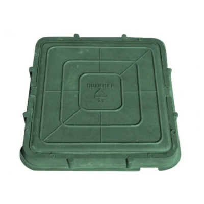 Люк полимерный квадратный 15кН (1,5тн) 660х660 Зеленый