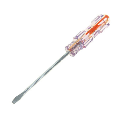 Отвертка Sparta Crystal SL6.0х100мм, прозрачная рукоятка, углерод. сталь