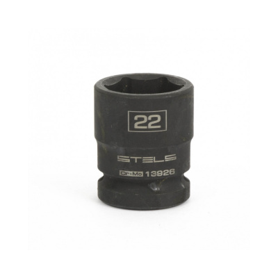 Головка ударная шестигранная, 22 мм, 1/2", CrMo// Stels
