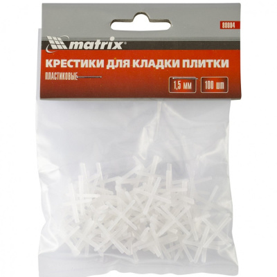 Крестики, 1,5 мм, для кладки плитки, 100 шт.// MATRIX