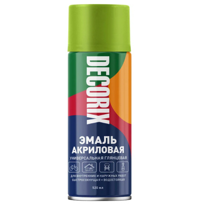 Эмаль аэрозольная универсальная DECORIX, 520, светло-зеленый