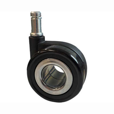 Колесо мебел. штырь М11 60мм хром сквозной с подшипником  (60-25-24)