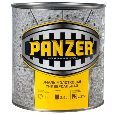 ЭМАЛЬ УНИВЕРСАЛЬНАЯ МОЛОТКОВАЯ ЗОЛОТИСТАЯ 2,5 Л (1/6) "PANZER"