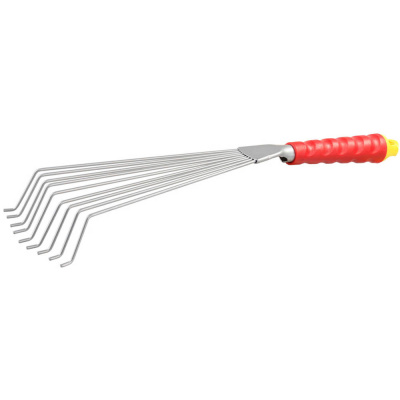 Грабельки GRINDA веерные с круглыми зубцаит,из углеродистой стали с коннекторной системой,460мм