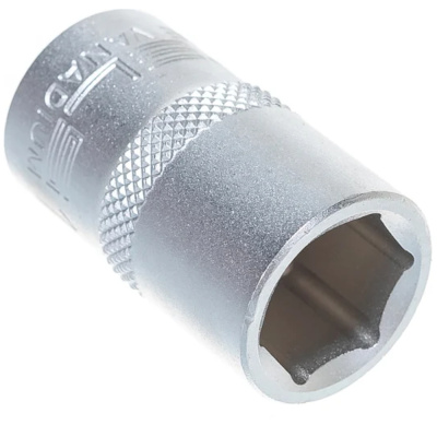 Головка торцевая, 15 мм, 6-гранная, CrV, под квадрат 1/2"// Stels