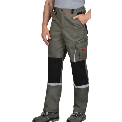 Брюки "СТАН" оливковые с черным и красным р.   88-92/182-188