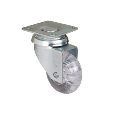 Колесо, ПРОЗРАЧНЫЙ ПОЛИУРЕТАН, поворотное  50 мм ( EP01 DKP 50 )