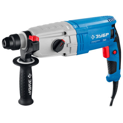 Перфоратор ЗУБР, SDS-plus, реверс, горизонтальный, металлич редуктор, 3,4Дж, 0-960об/мин, 0-5300уд/м