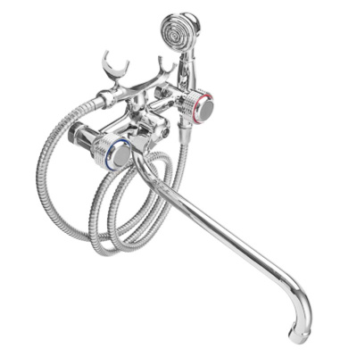 Смеситель ванн керам.кран-букса FRAP руч/крест,хром F2224 