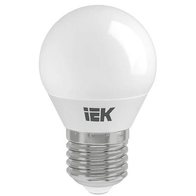 Лампа светодиодная LED 3вт E27 тепло-белый матовый шар ECO