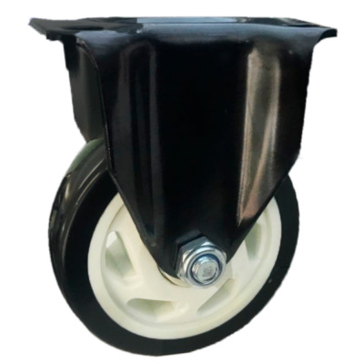 Колесо черн. рез.  неповорот. 125мм