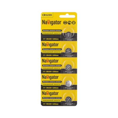 Элемент питания Navigator CR1220 BL5 94778