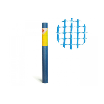 Стеклосетка штукатурная 5х5, 1мх10м, синяя, Mini