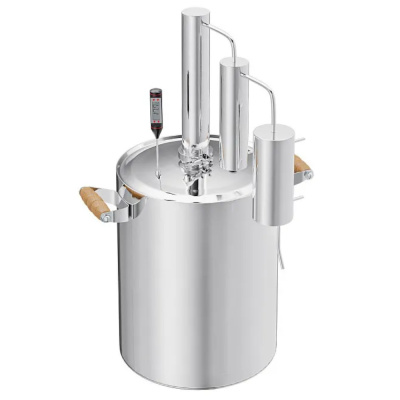 Дистиллятор домашний "Уральский Самовар" 16л,зеркальная нерж.сталь