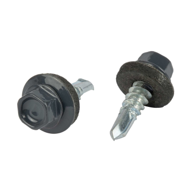 Саморез кровельный КР с ZP 4,8х19 RAL7024 графитовый серый