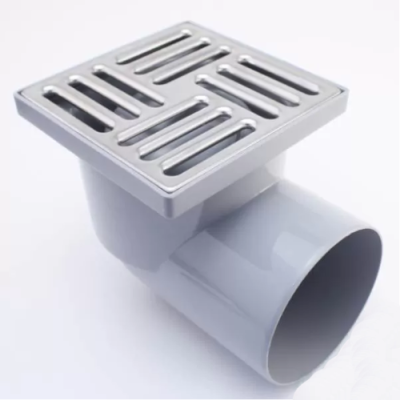 Трап с вертик. спуском 110, н/регулир. решетка 150х150 нерж ТА1112