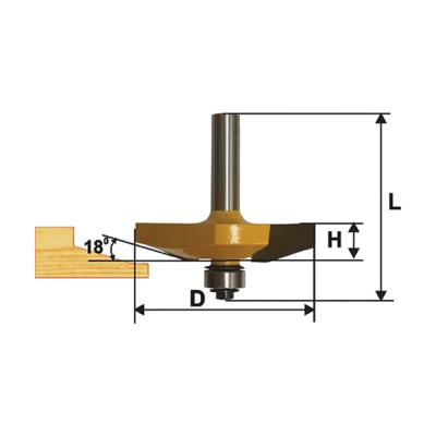 Фреза фигир. горизонтальная ф63,5х16мм хв 12мм