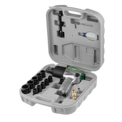 Пневмогайковерт 1/2" ECO AIW-610 с лубрикатором и головками 
