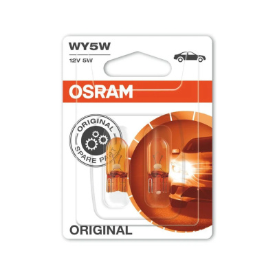 Лампа авт. 12V (поворот без цоколя)  WY5W 5W W2,1x9,5d (2 шт., блистер) Osram<