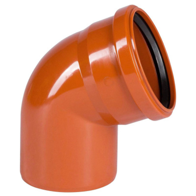 Отвод 200*45ПВХ рыжий							