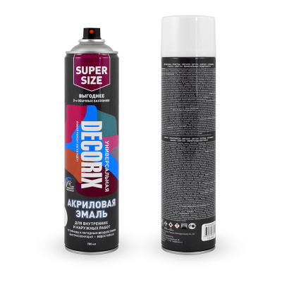 Эмаль аэрозольная универс.DECORIX 780, белый матовый