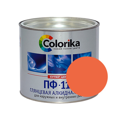 Эмаль ПФ-115 "Colorika" оранжевая 1,8 кг