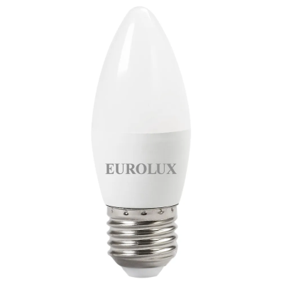 Лампа светодиодная LL-E-C37-6W-230-4K-E27 (свеча, 6Вт, нейтр., Е27) Eurolux 76/2/10