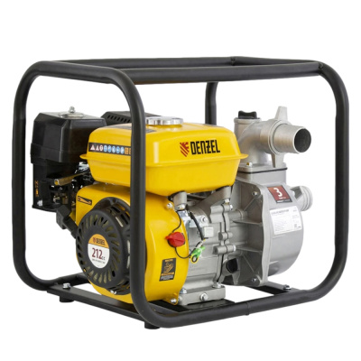 Мотопомпа бензиновая для чистой воды PX-50, 7 л.с., 2", 600 л/мин, глуб 8 м,напор 30 м// Denzel