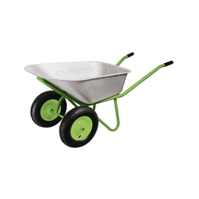 Тачка садово-строительная 2-х колесная, грузоподъемность 230 кг, объем 90 л// Сибртех