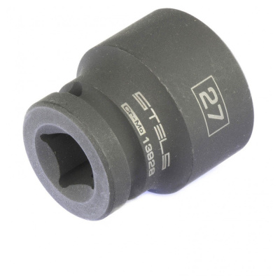 Головка ударная шестигранная, 27 мм, 1/2", CrMo// Stels