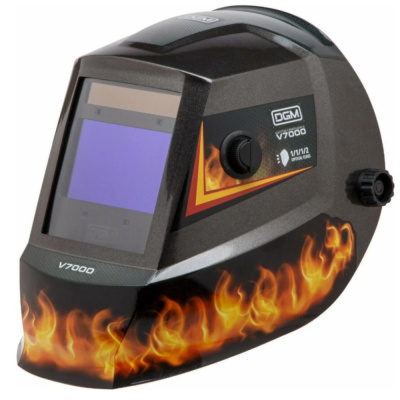 Щиток сварщика  с самозатемняющимся светофильтром DGM V7000 (пламя)