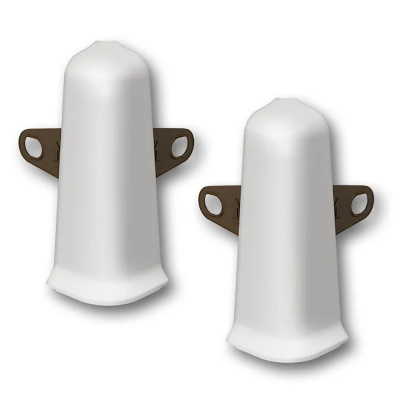 Угол для плинтуса 70мм "Деконика" Светло-серый / 002 наружный										