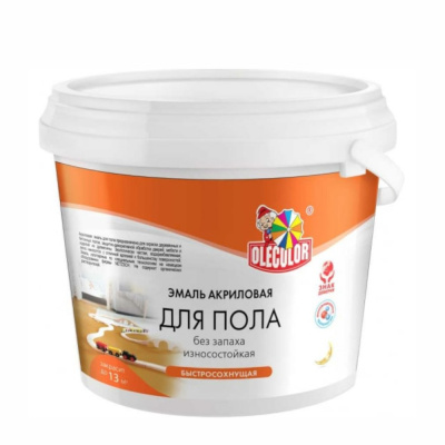 Эмаль акриловая для пола  желто-коричневый 1кгOLECOLOR