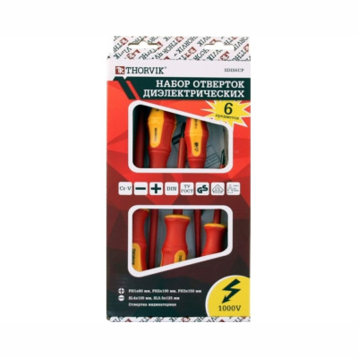 Набор отверток стержневых диэлектрических VDE, 6 предметов SDIS6CP 