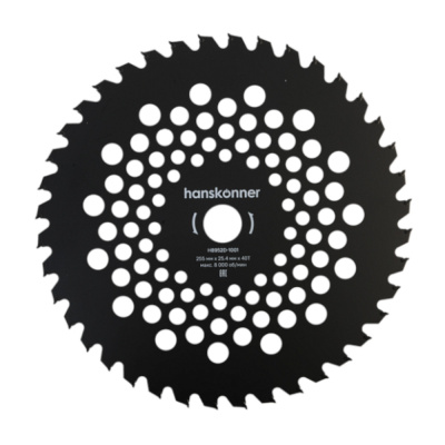 Фреза для бензотрим., Standard 255мм x 25,4x40, с тверд. напайк., Hanskonner H8952D-1001 