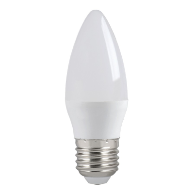 Лампа свет.LED 5вт Е27 белый матовая свеча ECO IEK