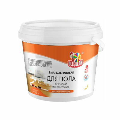 Эмаль акриловая для пола золотистый 1кг OLECOLOR