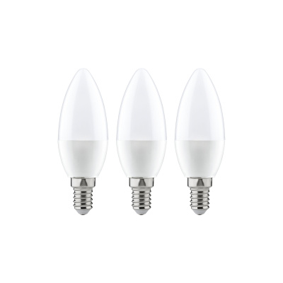 Лампа светодиодная LED 7вт E14 теплый матовая свеча