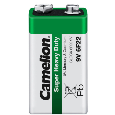 Элемент питания Camelion HEAVY DUTY Green 6F22 BL1